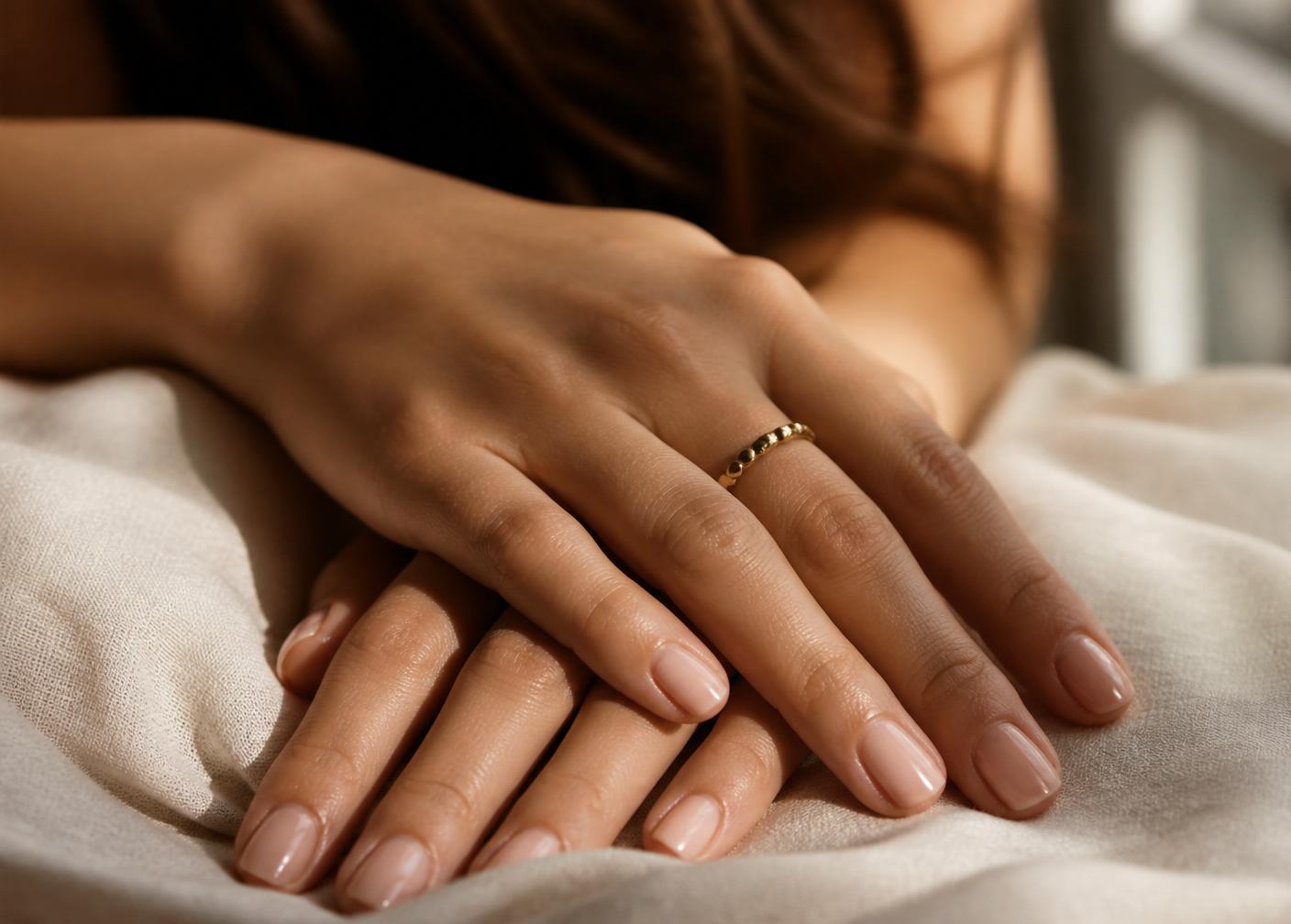 Manicure con smalto semipermanente nude