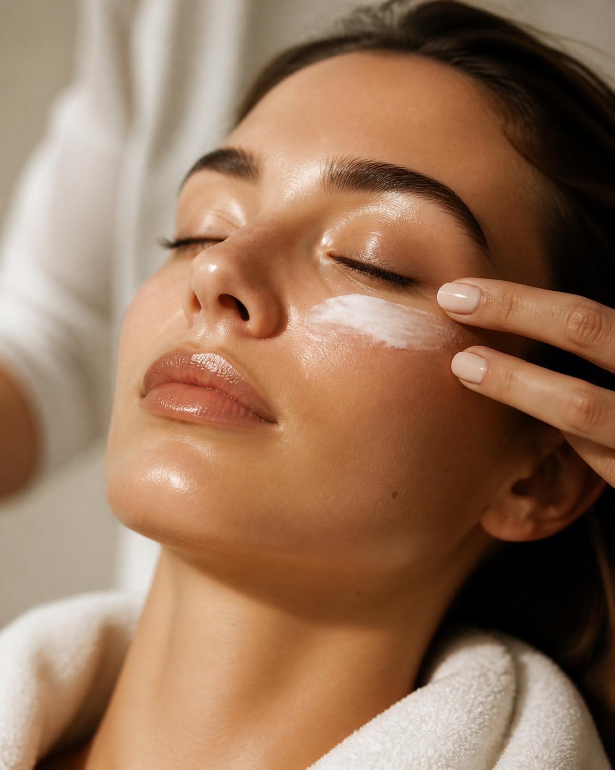 Trattamento viso — pelle luminosa post trattamento